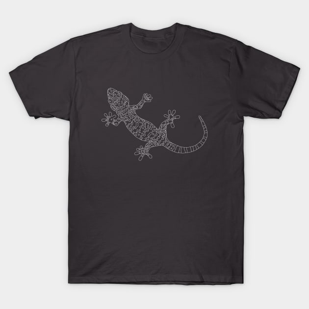 Tokay Gecko outline T-Shirt by GeoCreate